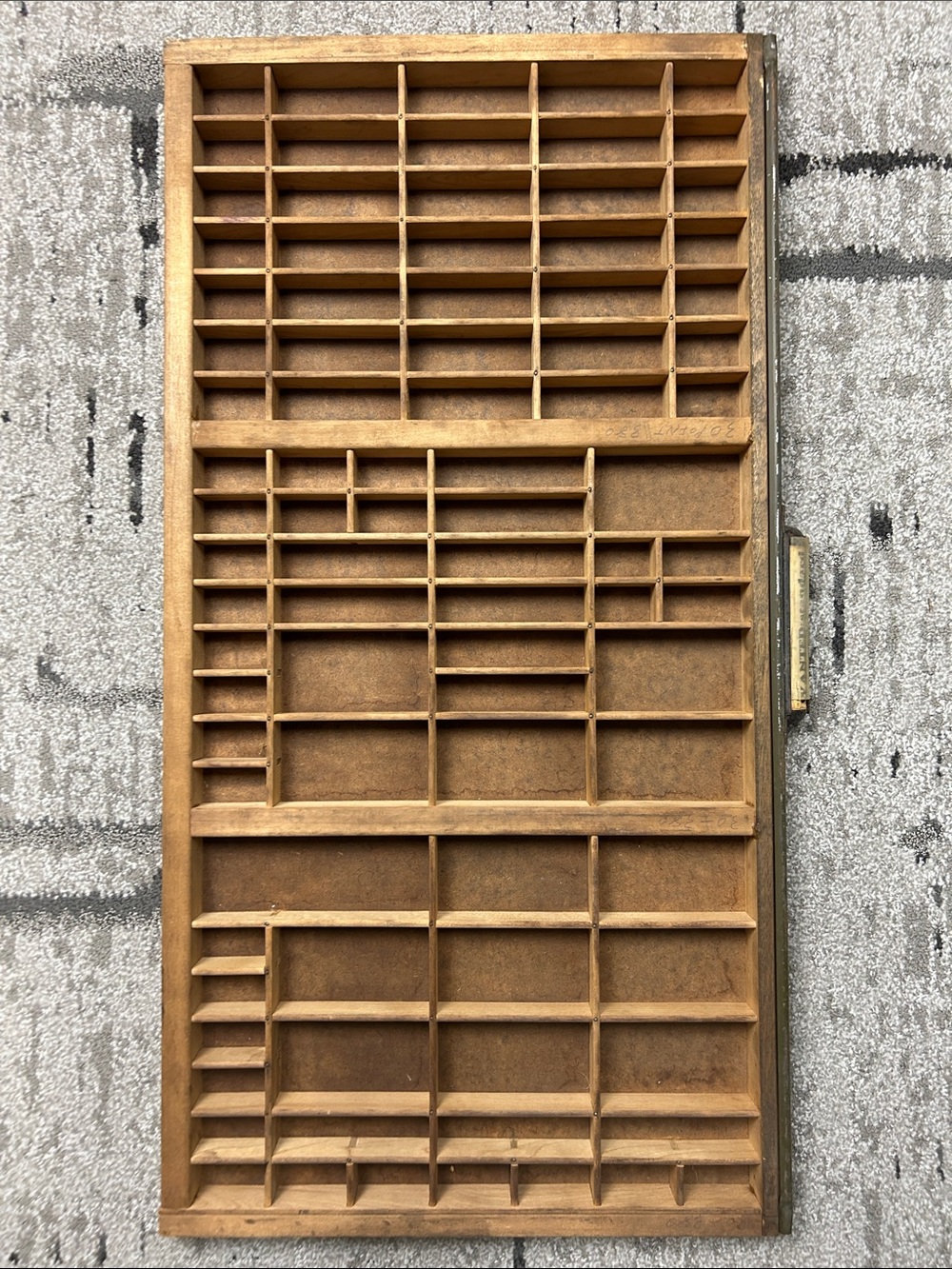Hamilton Vintage Letterpress Typeset Printers Tray Display Shelf
